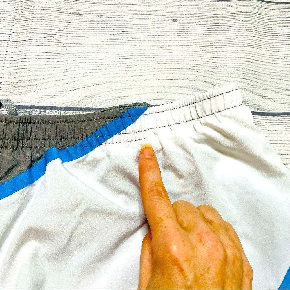 Nike Dri-Fit Running Shorts Blue White and Gray | M - Picture 8 of 8